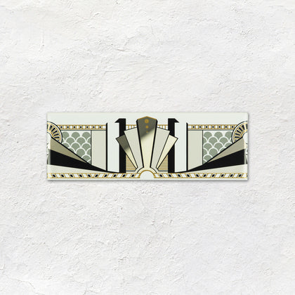Manhattan Border With real Gold and Platinum on Brilliant White