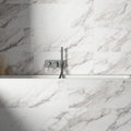 Magnus Calacatta White 30 x 75cm white marble-effect tile with grey veining