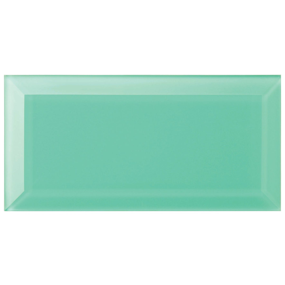Mississippi Clear Bevel Glass 20 x 10cm Wall Tile - Gloss - Neutral