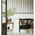Nina Campbell Dado Eucalyptus Ceramic Wall Tile 25x5cm