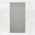 A rectangular gray plaid towel with intersecting light and dark stripes in nova scotia mahone 60x30cm size