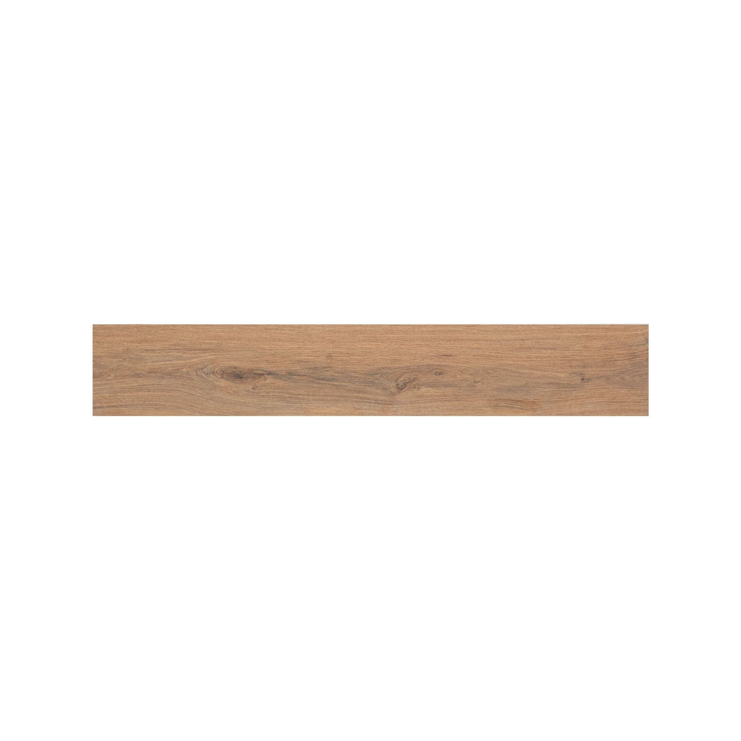 Origin Plank Mid 20 x 120cm mid-brown wood-effect porcelain plank face