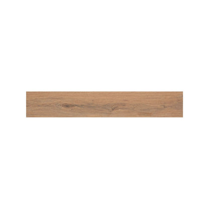 Origin Plank Mid 20 x 120cm mid-brown wood-effect porcelain plank face