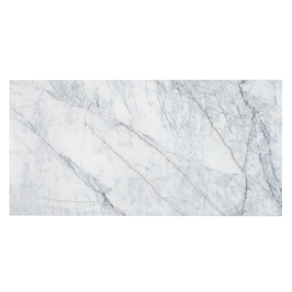 Ottimo marble 61 x 30.5cm white marble tile with elegant gray veining for stylish interior design use