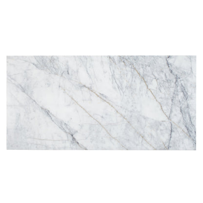 Ottimo marble 61 x 30.5cm white marble tile with elegant gray veining for stylish interior design use