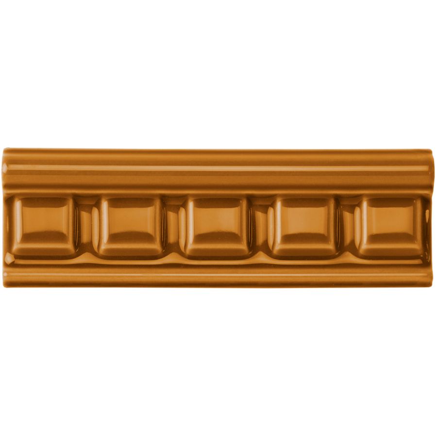 Ochre Dentil Moulding Ceramic Wall Tile 152x50mm