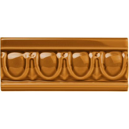 Ochre Egg & Dart Moulding Ceramic Wall Tile 152x65mm
