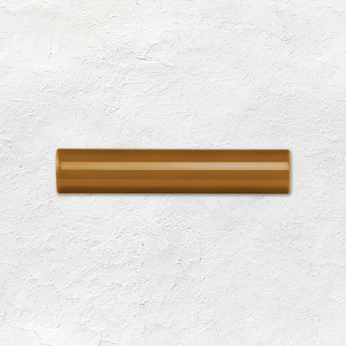 Ochre External Corner Trim Ceramic Wall Tile 152x30mm - Gloss - Yellow & Gold