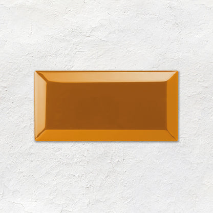 Ochre Metro Bevelled Tile 150x75mm