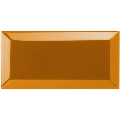 Ochre Metro Bevelled Tile 150x75mm