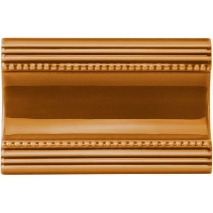 Ochre Plain Cornice Ceramic Wall Tile 152x75mm