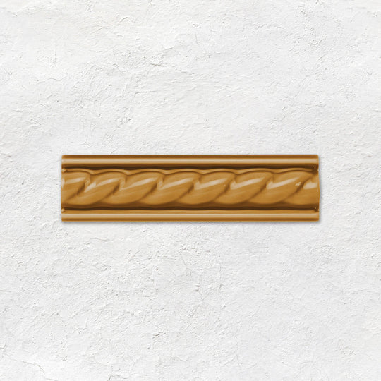 Ochre Rope Moulding Ceramic Wall Tile 152x40mm