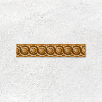 Ochre Scroll Moulding Ceramic Wall Tile 152x29mm