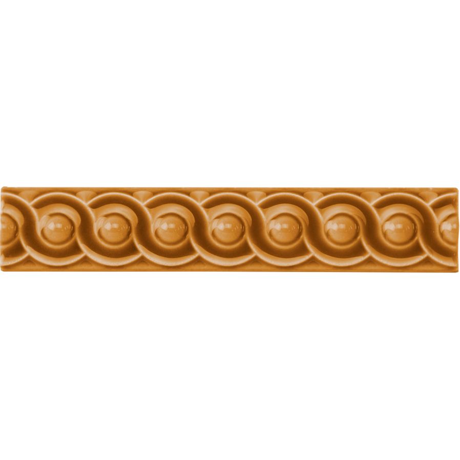 Ochre Scroll Moulding Ceramic Wall Tile 152x29mm