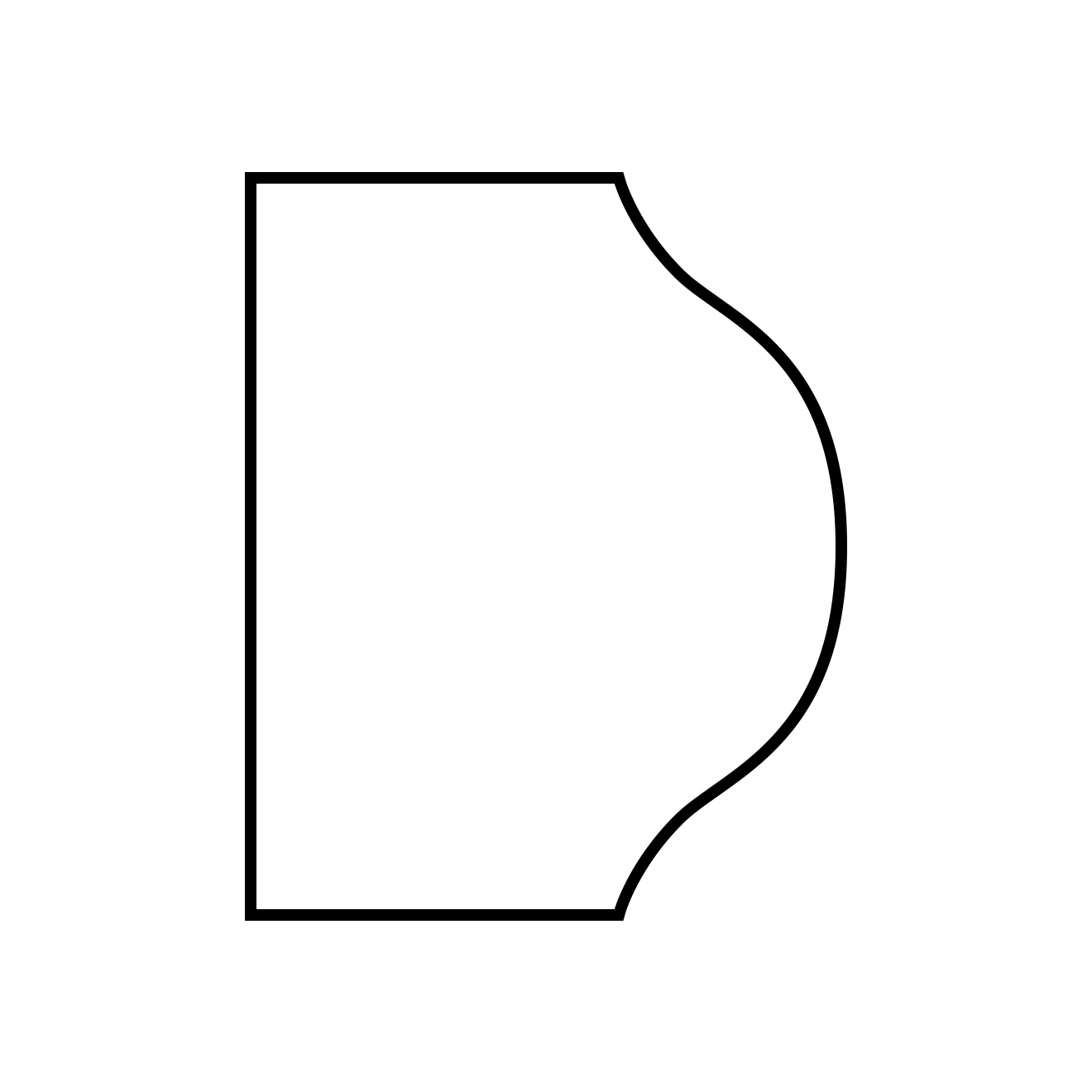 Omega Moulding Side Profile
