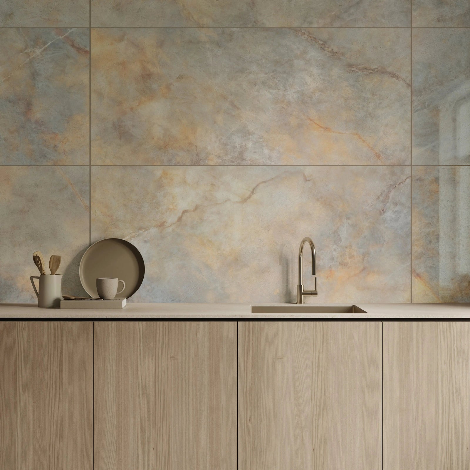 Opaline Pearl Polished 60 x 120cm Porcelain Tile – detail view 4
