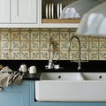 Paris Isabelle Patterned Terracotta Tile in a bathroom setting