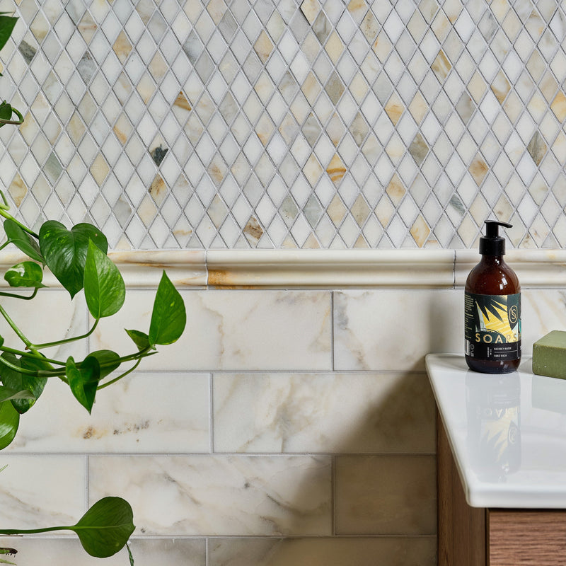 Palazzo Oro Marble Diamond Mosaic