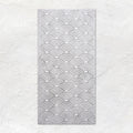 Palazzo Pettina 60x30cm rectangular wall tile with gray concentric arc pattern in overlapping rows
