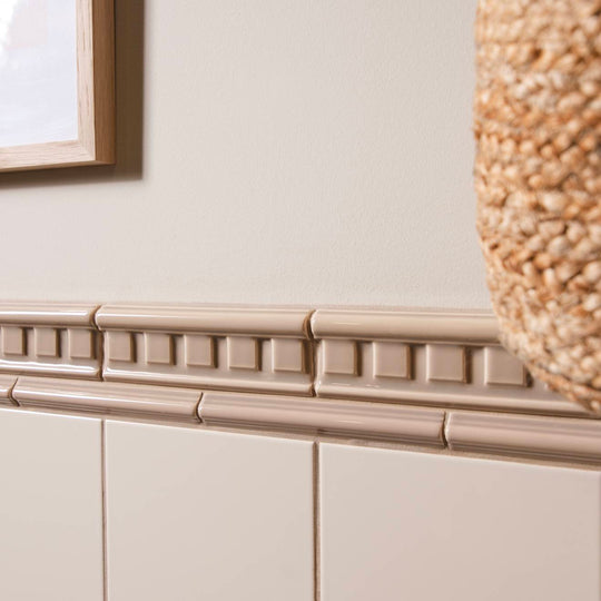 Palladian Beige Astragal Moulding Ceramic Wall Tile 152x21mm - alternate view