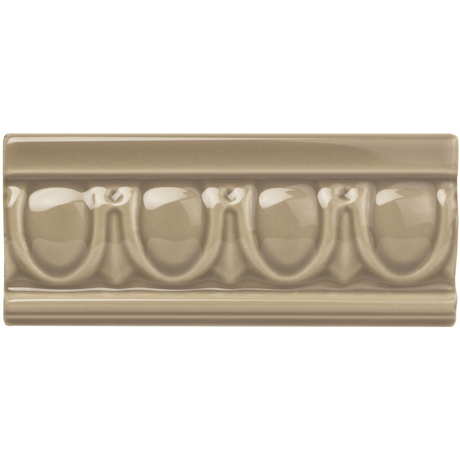 Palladian Beige Egg & Dart Moulding Ceramic Wall Tile 152x65mm
