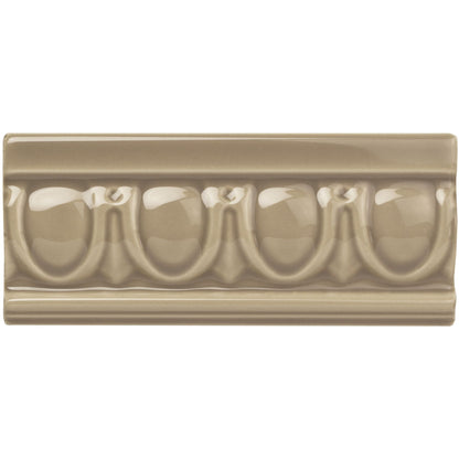Palladian Beige Egg & Dart Moulding Ceramic Wall Tile 152x65mm