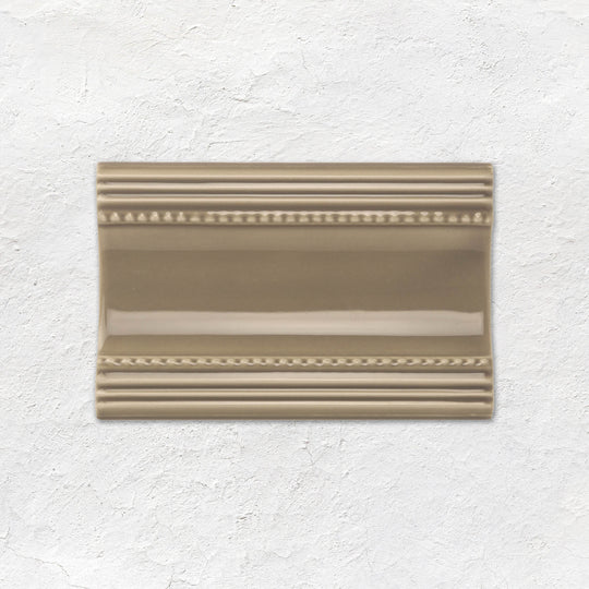 Palladian Beige Plain Cornice Ceramic Wall Tile 152x75mm