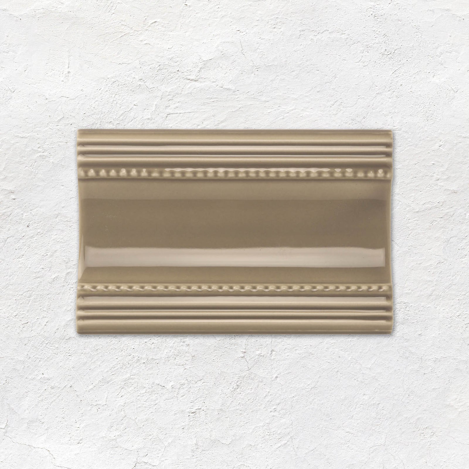 Palladian Beige Plain Cornice Ceramic Wall Tile 152x75mm