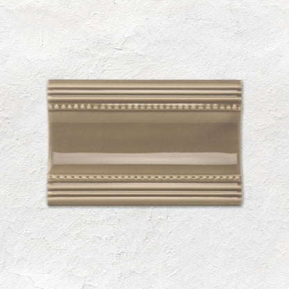 Palladian Beige Plain Cornice Ceramic Wall Tile 152x75mm