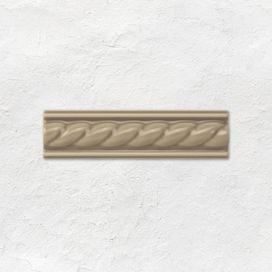 Palladian Beige Rope Moulding Ceramic Wall Tile 152x40mm