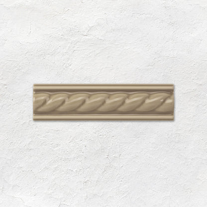 Palladian Beige Rope Moulding Ceramic Wall Tile 152x40mm