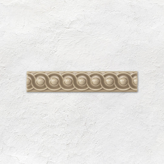 Palladian Beige Scroll Moulding Ceramic Wall Tile 152x29mm