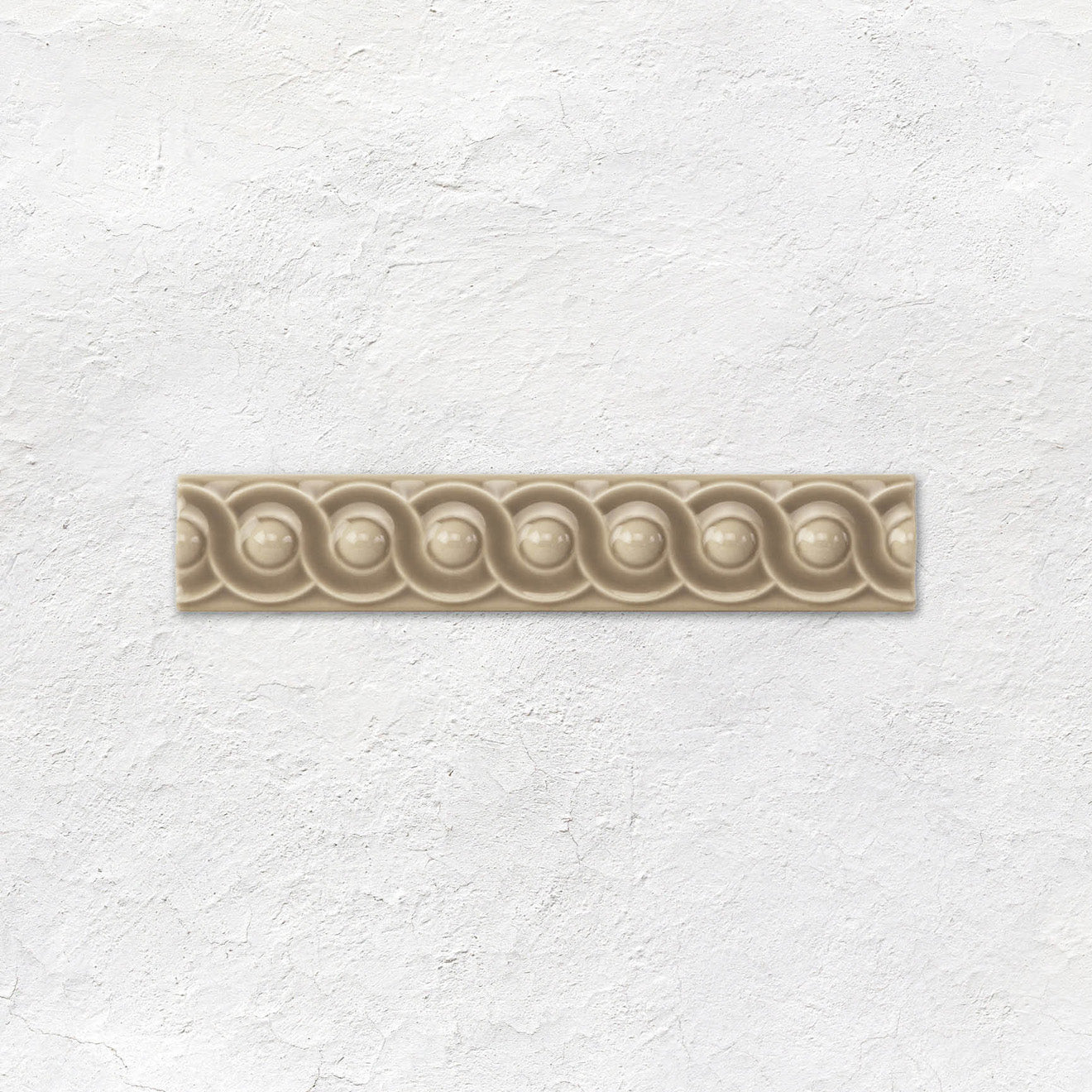 Palladian Beige Scroll Moulding Ceramic Wall Tile 152x29mm