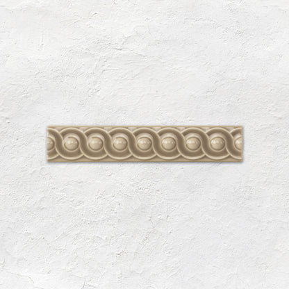 Palladian Beige Scroll Moulding Ceramic Wall Tile 152x29mm