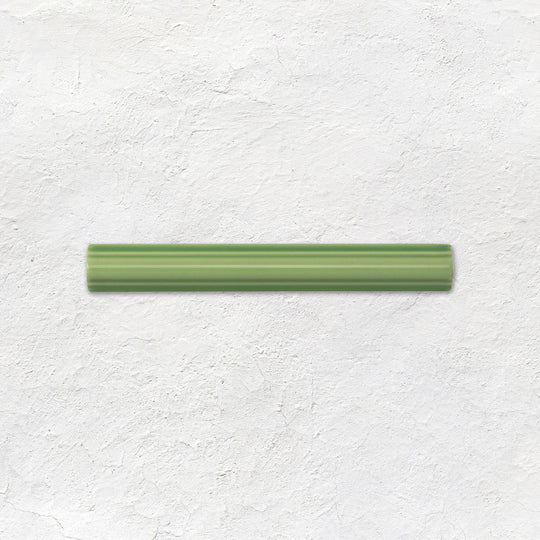 Palm Green Astragal Moulding Ceramic Wall Tile 152x21mm