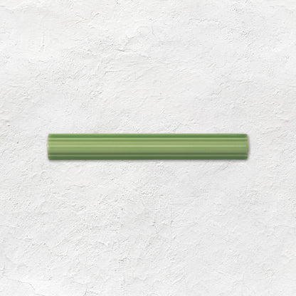 Palm Green Astragal Moulding Ceramic Wall Tile 152x21mm