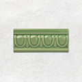 Palm Green Egg & Dart Moulding Ceramic Wall Tile 152x65mm