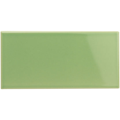 Palm Green Half Tile 152x76mm