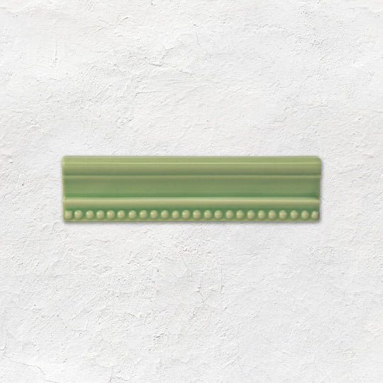 Palm Green Hogarth Moulding Ceramic Wall Tile 152x38mm