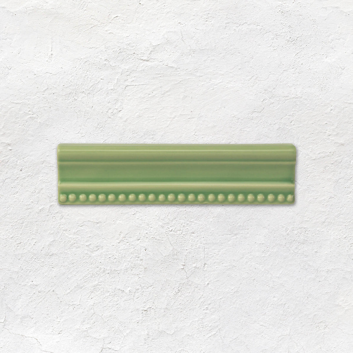 Palm Green Hogarth Moulding Ceramic Wall Tile 152x38mm