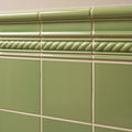 Palm Green Rope Moulding Ceramic Wall Tile 152x40mm