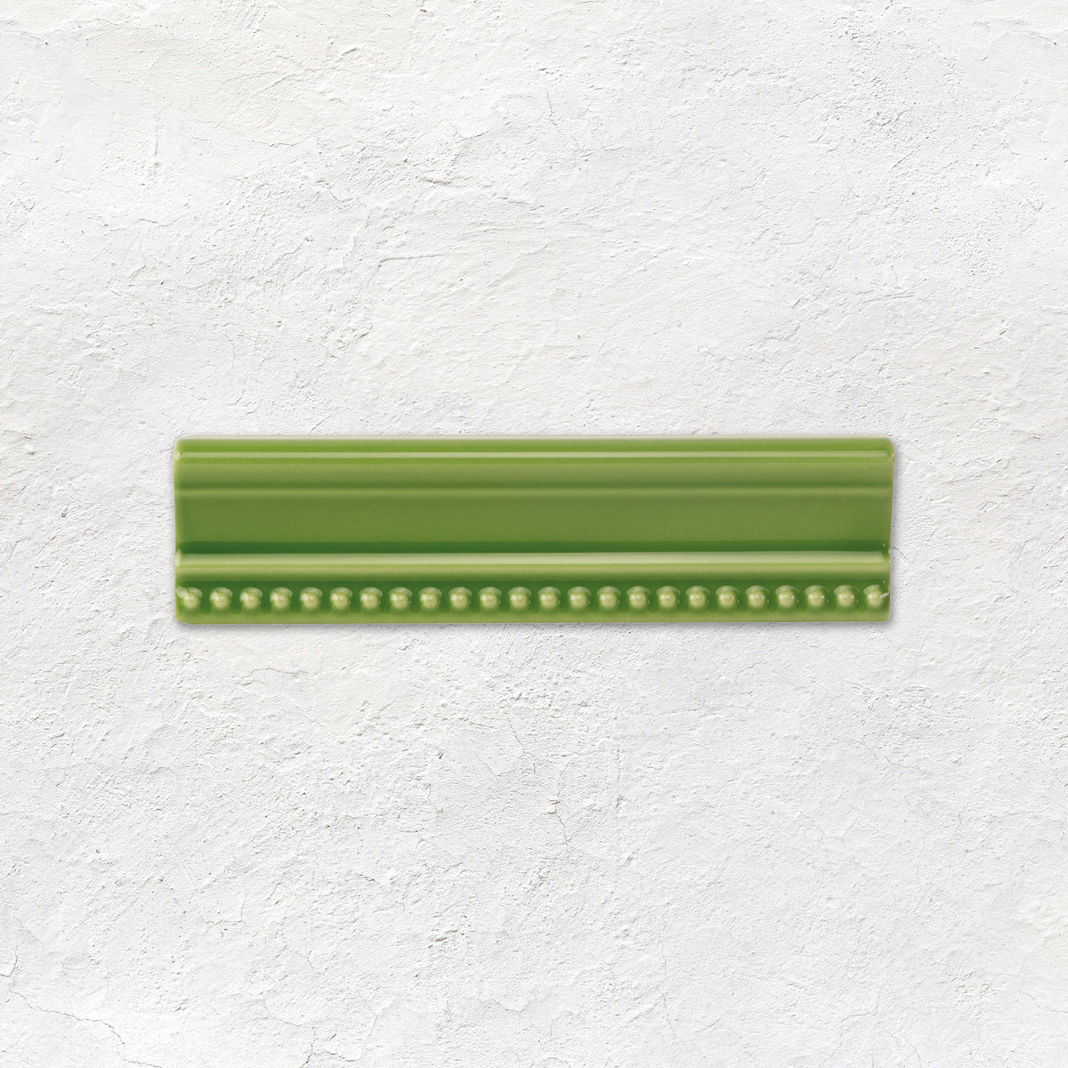 Pavilion Green Hogarth Moulding Ceramic Wall Tile 152x38mm - Gloss