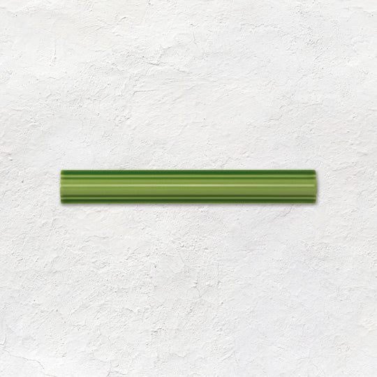 Pavilion Green Astragal Moulding Ceramic Wall Tile 152x21mm