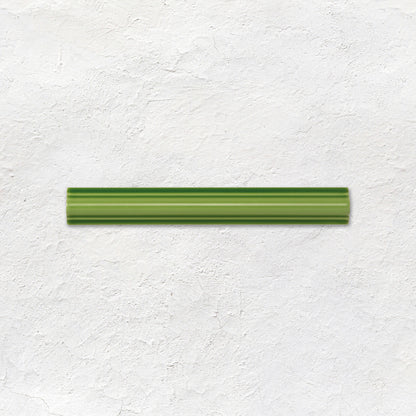 Pavillion Green Astragal Moulding Ceramic Wall Tile 152x21mm