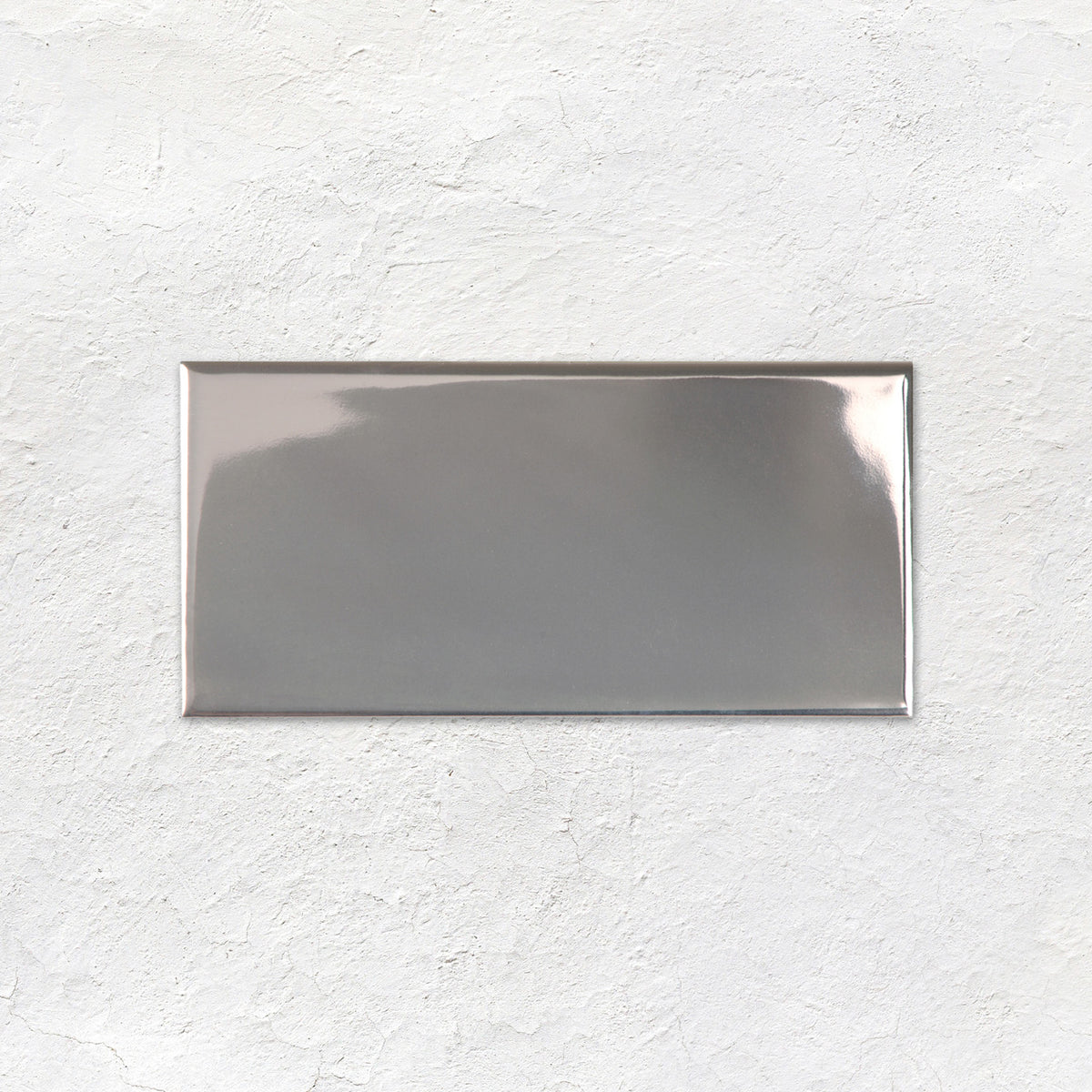 Platinum (Metallic) Half Tile 152x75mm - Ceramic - Grey