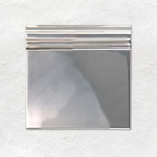Platinum (metallic) Skirting Tile 152x152mm - Ceramic