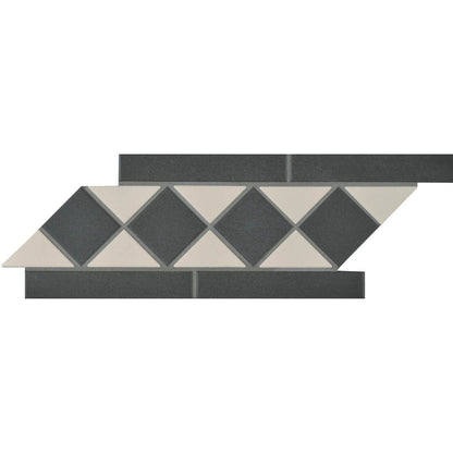 Porcelain Border White & Black