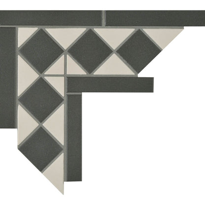 Porcelain Corner White & Black
