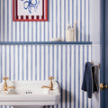 White ceramic sink promenade brighton 60x30cm with gold-toned faucets for stylish bathroom use