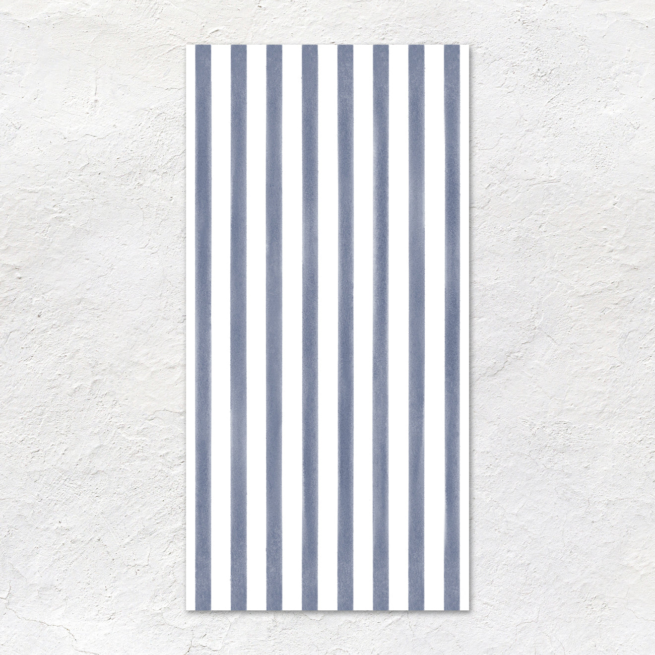 Promenade brighton 60x30cm rectangular beach towel with vertical navy blue and white stripes for beach use